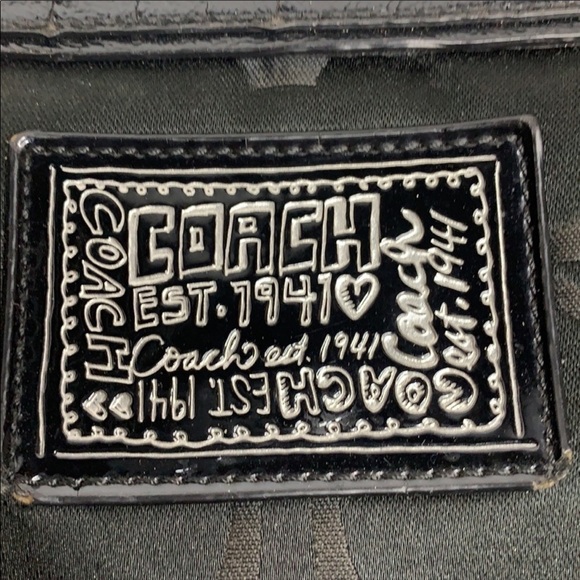 Black Coach Poppy Signature Jacquard Tote F20026 - Picture 6 of 10